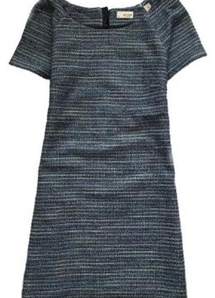 Сукня в синьому кольорі з фактурної тканини esprit m