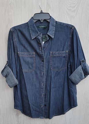 Джинсовая рубашка ralph lauren рубашка женская ральф лаурен размер l