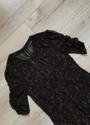 Подвійне плаття-сітка сітчасте плаття з драпіруванням у квітковий принт miss selfridge4 фото