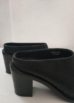 Стильные черные кожаные туфли-мюлы &amp; stories othet9 фото