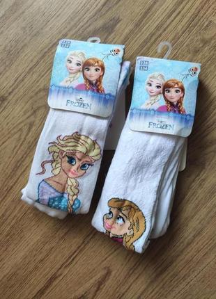 Детские колготы набор для девочки ледяное сердце эльза ганная disney,р.128-134