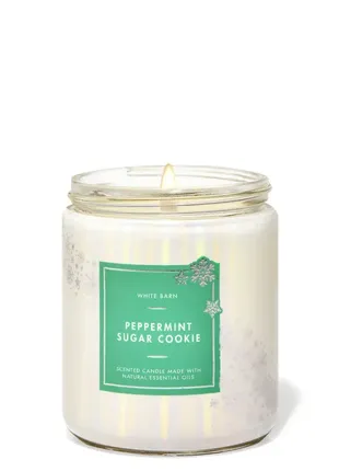 Ароматическая свеча bath and body works peppermint sugar cookie1 фото