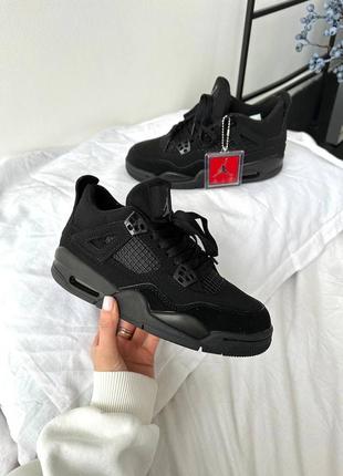 Кроссовки nike air jordan 4 retro “black cat” premium