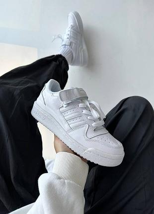 Кросівки adidas forum full white leather