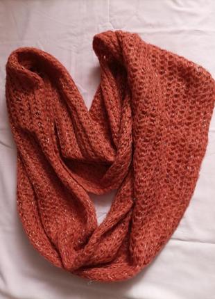 Широкий мягкий и теплый шарф - хомут. 💯 % - акрил5 фото