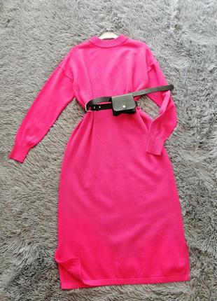 Вязаное платье с поясом в'язане плаття з поясом8 фото