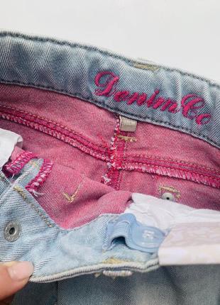 Стильные джинсы с цветными подворотами, джинсы летние3 фото