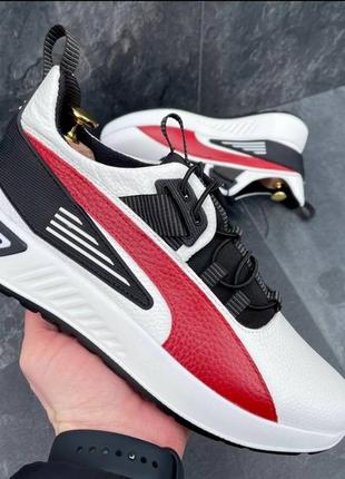 Мужские кожаные кроссовки