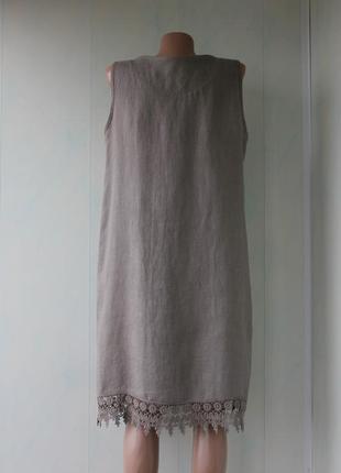 Льняная, лляна сукня new collection, льон, лен, мереживо3 фото