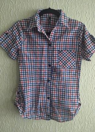 Женская хлопковая рубашка в клеточку, р.с-м, asme, турция