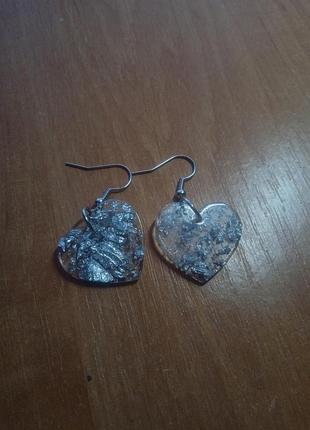 Серьги ,,сердечки"