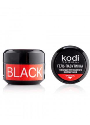 Гель-паутинка для ногтей kodi spider gel black, 4 мл