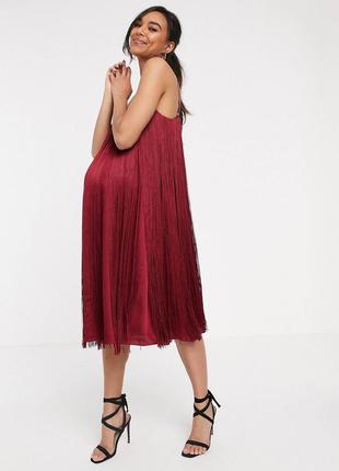 Платье миди трапециевидной формы с бахромой asos design maternity2 фото