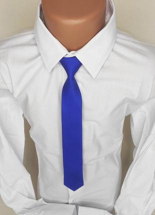 Краватка дитячий волошковий шкільний, ошатний, стильний на гумці6 фото