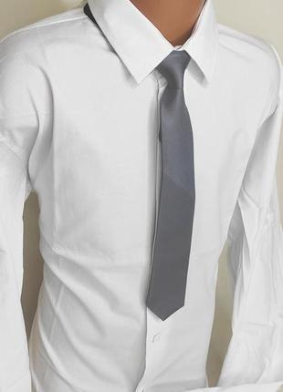 Краватка дитячий сірий шкільний, ошатний, стильний на гумці4 фото