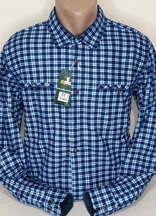 Мужские рубашки флис hetai vd-0059 классическая синяя клетчатая мужская рубашка, теплая мужская рубашка флис