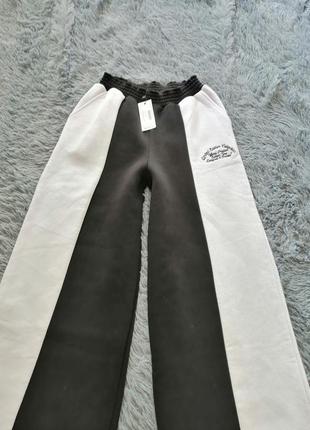 Длинные тёплые спортивные брюки палаццо на флисе довгі теплі спортивні штани палаццо на флісі2 фото