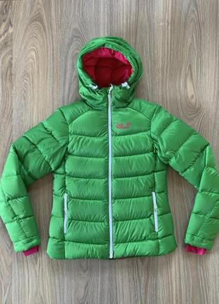 Оригінальна жіноча пухова куртка пуховик з капюшоном jack wolfskin