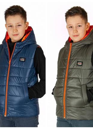 Жилеты детские и подростковые, размеры на рост 110 -158 + видеообзор
