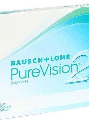 Контактные линзы purevision 2 (упаковка 3 шт) (-0,75...-12.0) 1 месяц