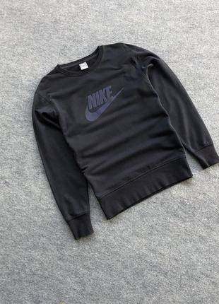 Вінтажний світшот nike vintage velour logo sweatshirt graphite1 фото