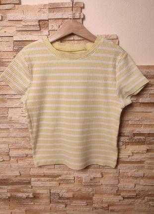 Футболка кроп в рубчик фірми h&m