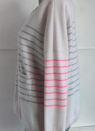 Кашемировый свитер сocoa cashmere london с полосками свободного фасона5 фото