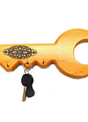 Ключница "ключик №2" деревянная (27*12*2 см)