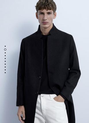 Нове чорне пальто zara man