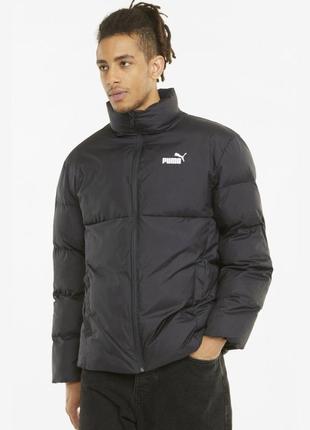 Куртка спортивная мужская puma essentials+ eco puffer 587693 01 (черная, зима, термо, водонепроницаемая, пума)3 фото