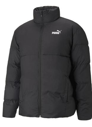 Куртка спортивная мужская puma essentials+ eco puffer 587693 01 (черная, зима, термо, водонепроницаемая, пума)