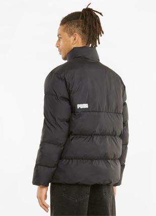 Куртка спортивная мужская puma essentials+ eco puffer 587693 01 (черная, зима, термо, водонепроницаемая, пума)4 фото