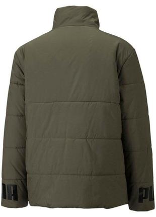 Куртка спортивная мужская puma essentials padded jacket 587689 44 (зеленая, зима, водонепроницаемая, пума)2 фото