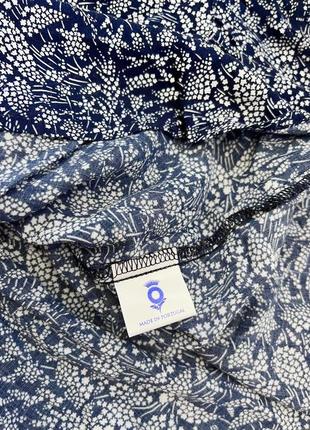 Оверсайз топ блуза рюшами прямого свободного кроя в цветочный принт из натуральной ткани8 фото