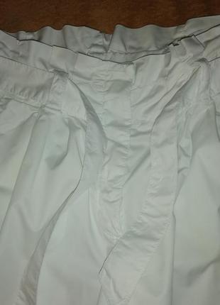 Белые летние брюки из хлопка2 фото