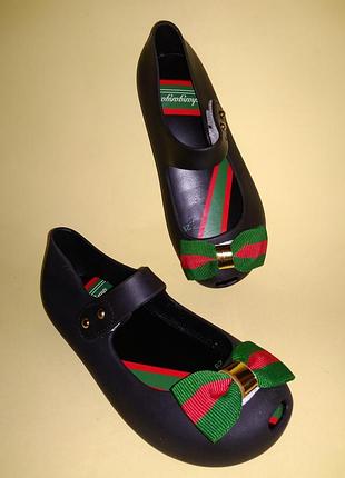 Туфли балетки пвх стиль мэри джейн чёрные