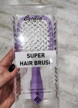 Оновлення асортименту  матовий гребінець для волосся super hair brush cecilia1 фото