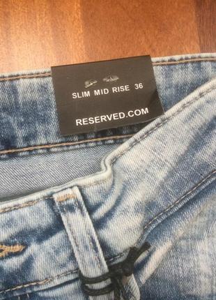 Новые джинсы reserved slim р.36 s3 фото