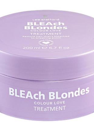 Маска для волос lee stafford bleach blondes для осветленных волос 200 мл (5060282701847)