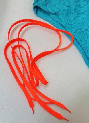 Яскраві кислотні оранжеві шнурки яркие кислотные оранжевые шнурки 118 cm
