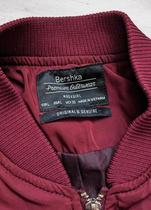 Бордовый бомбер, куртка   от bershka6 фото