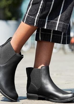 Круті шкіряні черевики челсі timberland/100% шкіра