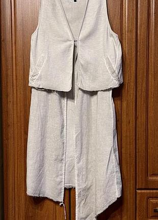 Шикарний асиметричний жилет топнакидка туніка washed cotton thom krom rundholz rick owens