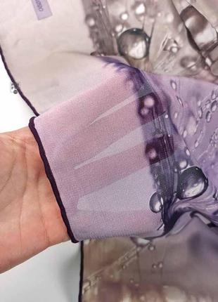 Тонкий шифоновый платок с ручным роулем капли воды новый2 фото