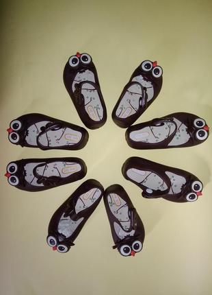 Туфли балетки совушки пвх в стиле мини мелиссы коричневые