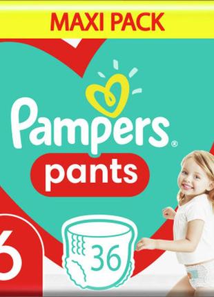 Подгузник pampers трусики pants giant размер 6 (15+ кг) 36 шт. (8006540069028)