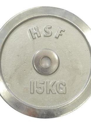 Диск для штанги hsf 15 кг (dbc 102-15)1 фото