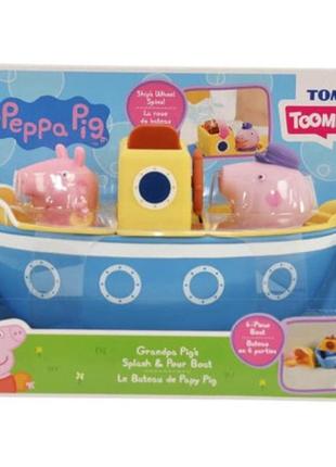 Іграшка для ванної tomy веселощі з корабликом пеппи (t73414)7 фото