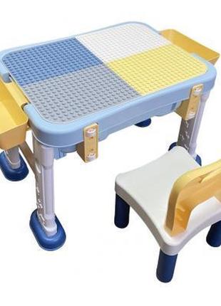 Дитячий стіл microlab toys конструктор ігровий центр + 1 стілець (gt-15)1 фото