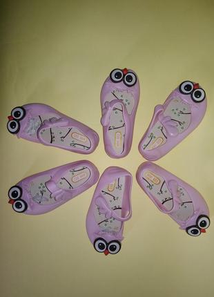 Туфли балетки совушки пвх в стиле мини мелиссы розовые2 фото